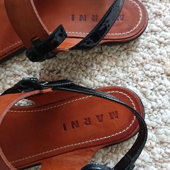 Marni Amber Brown + carbone Sandals size 38 - Picture 5 of 12